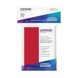 50 Ultimate Guard Supreme UX Sleeves (Red) (English; NM)